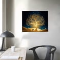 thumbnail image 4 of Acheng  Canvas Wall Art Prints for Living Room and Bedroom Decor Landscape Painting with Yellow Tree Pictures on Dark Blue Background - Abstract Artwork for Modern Home Decorations 20x16in, 4 of 6