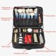 thumbnail image 5 of Bolsa de maquillaje, Estuche de maquillaje grande Organizadores de maquillaje Bolsa de maquillaje de viaje, Portaescobillas con ranuras para cepillos Divisor ajustable Material impermeable, 5 of 8