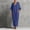 Blue, variant on Women's 100%Cotton Caftan Casual Maxi Dress Soft Breathable with Pockets,Loose Flattering for Daily Commute & Vacation