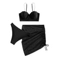 thumbnail image 1 of Fvwitlyh Womens Bathing Suits Two Piece Women'S 3 Piece Bikini Bathing Suit Halter Pearl String Triangle Swimsuit, 1 of 4