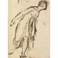 thumbnail image 2 of Benjamin Robert Haydon 19x24 Gold Ornate Framed and Double Matted Museum Art Print Titled - Study of a Leaning Figure, 2 of 4