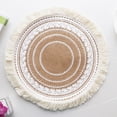 thumbnail image 5 of BCLONG Elegant Jute Placemats with Tassels Heat Insulation Mats Dining Table Home Decor, 5 of 11