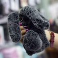 thumbnail image 3 of Compatible con la funda Oneplus Nord N100, linda funda para teléfono peluda con orejas de conejo de peluche 3d, funda cálida de invierno de piel suave y esponjosa, 3 of 4