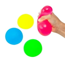 Fun Express 2 1/4" diam. Bright Colors Rubber Stretch & Squeeze Balls - 12 Pc.