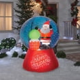 thumbnail image 2 of Gemmy Inflatable Santa Snow Globe Christmas LED Lighted Yard Decoration - 66 in, 2 of 2