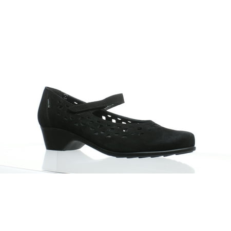 Mephisto Womens Rodia Black Bucksoft Mary Jane Heels Size 11