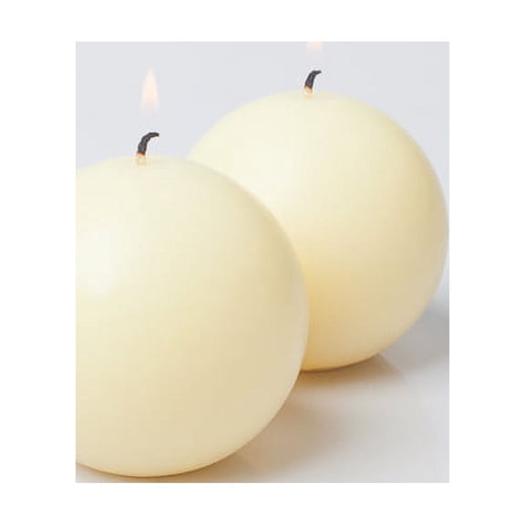 Richland Sphere Candle 3" Ivory Set of 12