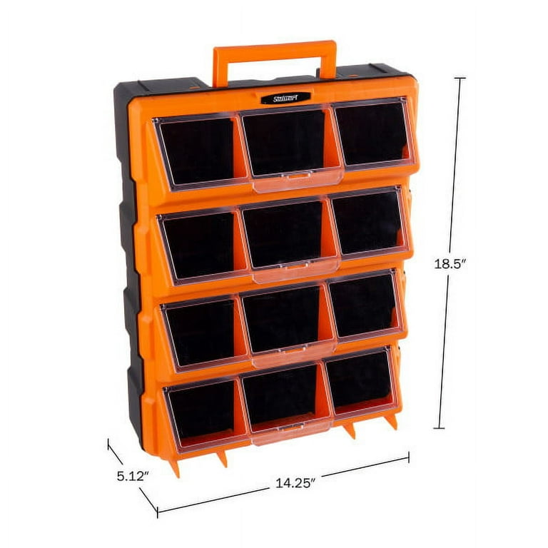 12 Drawer Hardware Organizer, Translucent Craft Storage Box