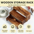 thumbnail image 3 of 3Pcs Wood Display Risers Rectangular Pine Display Stands Stackable Wood Cake Display Riser Stands Decorative Display Rack Shelf Organizer for Flowers Desserts Cupcake Dolls, 3 of 10