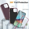 thumbnail image 3 of ELEHOLD for iPhone 11 Pro, Hard PC Case,Rugged Shockproof PC Bumper Heavy Duty 3-Layer Protection Soft Silicone Rubber Full Body Protection Case Cover(without Screen Protector), B, 3 of 7