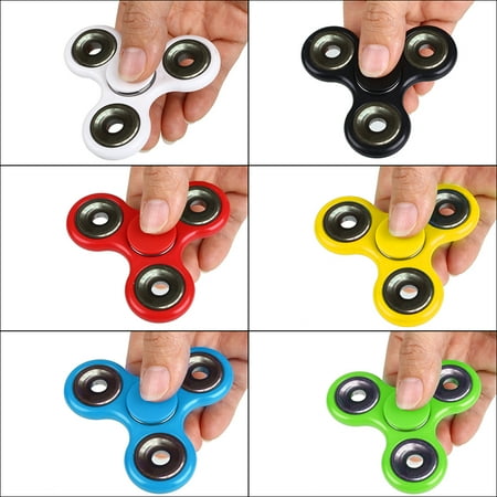 Tri Triangle Fidget Hand Finger Spin Spinner Widget Focus Toy EDC Pocket Desktoy Plastic Gift for ADHD ADD Children Adults Relieve Stress Anxiety Boredom Killing