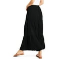 thumbnail image 4 of Ambiance Women's Juniors Boho Broomstick Maxi Skirt (Black, Small), 4 of 5