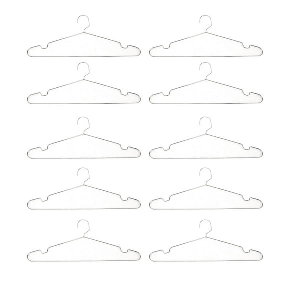 Ailao Cintres 10pcs Cintres en Acier Inoxydable Lourds Empêchent Glisser Espace Économies Cintres de Séchage de Manteau