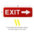 thumbnail image 3 of Exit Signs Right/Left: for Business Door 9x3, Pack of 2 (Red) - EGP-HD-0257, 3 of 5