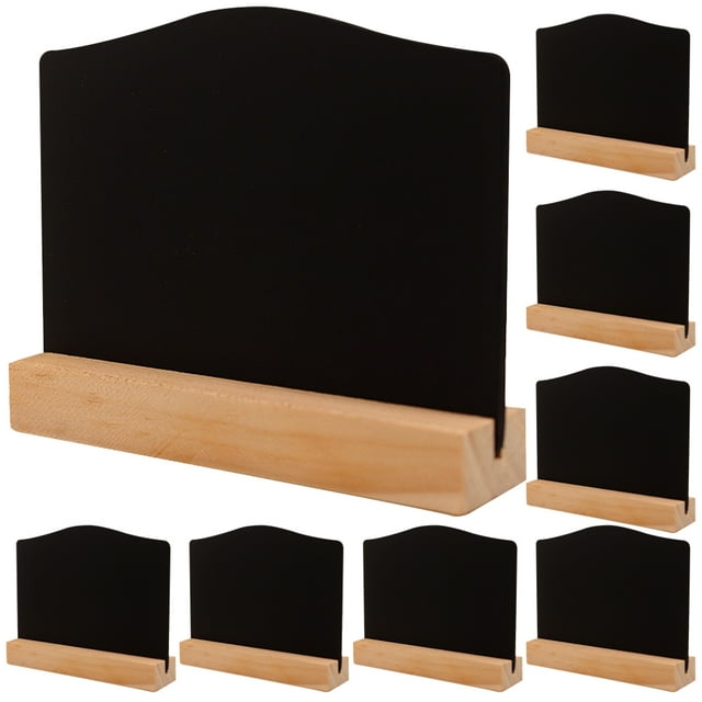 8pcs Mini Double-sided Blackboards Message Board Mini Blackboard Rustic Chalk Sign Message Board Sign