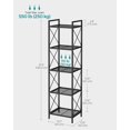 thumbnail image 3 of Metal Storage Rack Shelving Unit with X Side Frames Dense Mesh x x es for Entryway Kitchen Living Room Bathroom Industrial Style Ink UBSCB, 3 of 8