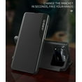 thumbnail image 4 of Luxury Flip Case for Xiaomi Poco X4 Pro 5G (Not 4G), Premium PU Leather Smart Sleep/Wake Up Function Smart View Window Business Phone Case for Xiaomi Poco X4 Pro 5G BX Black, 4 of 7