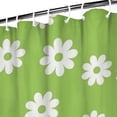 thumbnail image 3 of Green Daisy Flower White Blooms Pattern Shower Curtain 72"x72" ,Bathroom Decorative Shower Curtains Set with 12 Hooks,Modern Waterproof Washable Shower Curtain, 3 of 6
