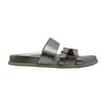 thumbnail image 1 of Aqua College Womens Sloan Leather Open Toe Casual Slide, Silver, Size 5.5, 1 of 5