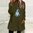 thumbnail image 2 of Aboser Christmas Fuzzy Pullover for Women Warm Fleece Tunic Sweatshirt Funny Xmas Gnomes Print Holiday Shirts Winter Fluffy Plush Loungewear with Pockets, 2 of 5