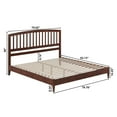 thumbnail image 3 of King Size Wood Platform Bed - Low Profile Modern Design, Walnut Finish, 3 of 5