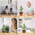 thumbnail image 2 of Cactus bailarín - Juguete de cactus que canta y baila para niños, adultos - Juguete de cactus parlante de felpa con 120 canciones - Cactus que canta Sincero Hogar, 2 of 5