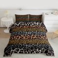 thumbnail image 2 of Manfei Leopard Cheetah Print Full Size Comforter Sets, Modern Fashion Bedding Comforter Set, Teens Kids Adult Reversible Bedding Sets, Microfiber Bedroom Decor, 3 Pieces, 2 of 8