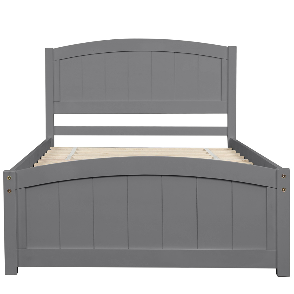 Clearance! Twin Bed Frame, Grey Twin Platform Bed Frame with Headboard