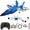 Blue, variant on Hinzonek RC Plane, F-35 Rc Airplane Fighter Ready to Fly with Remote Control and 2 Batteries, 2.4Ghz Jet Fighter Toy Gift for Boys Girls Kids Adults Beginners, Blue