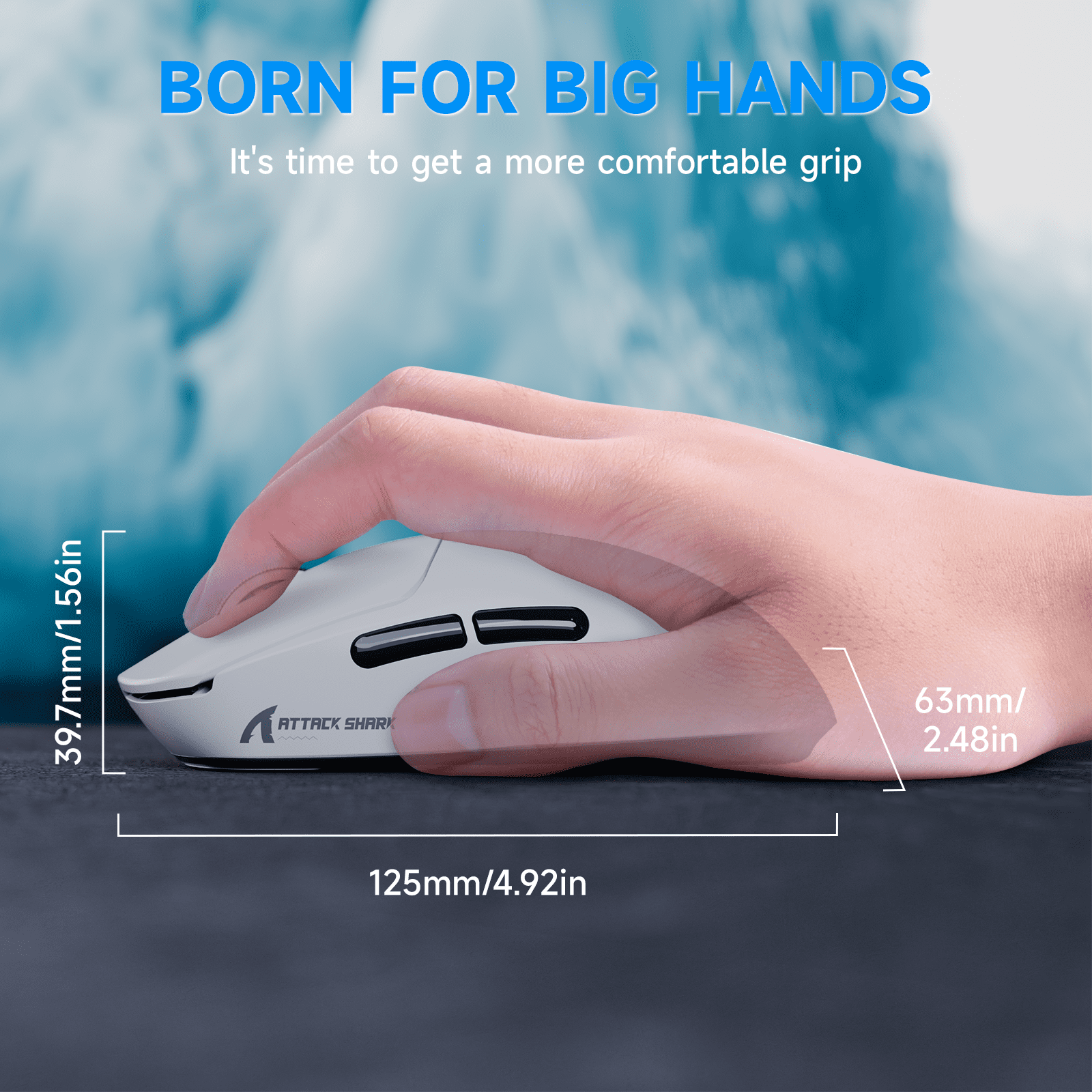 ATTACK SHARK X8PLUS Tri-mode Wireless Gaming Mouse With C06 ULTRA Cable