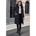 thumbnail image 4 of Women'S Slim Long Hooded Parka Jacket Thick Warm Winter Coat Outerwear Black S, 4 of 10