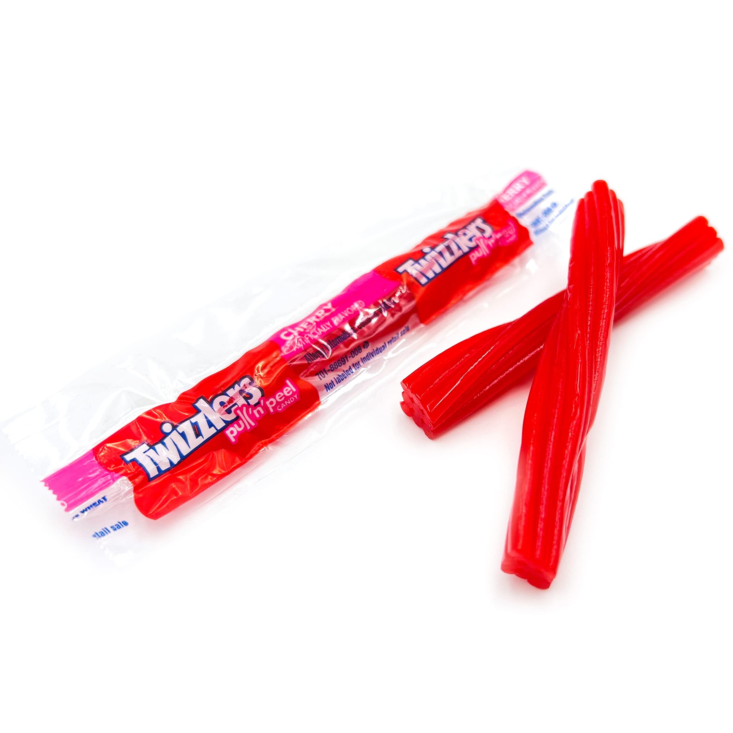 LaetaFood TWIZZLERS PULL 'N' PEEL Cherry Flavored Chewy Candy (Bulk of 3 Pound)RDC36
