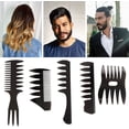 thumbnail image 4 of Peigne de Coiffage Professionnel, 5 Pcs Peigne Rétro à Dents Larges Texturé Peigne de Coiffure -tz, 4 of 5