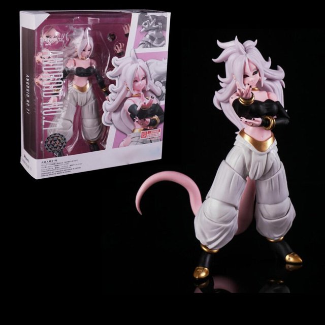 SHFiguarts Dragon ball Z Android No. 21 Female Buu Anime Figure Dragonball Articulated Action Figure Toys 16cm Christmas Gift heqiyong LED