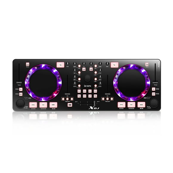 Controlador MIDI para DJ Icon XDJ Chasis de metal negro