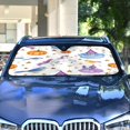 thumbnail image 4 of ALAZA Unicorn and Stars Windshield Sun Shade Car Foldable Sun Visor Block UV Rays Protector 55"x27.6", 4 of 8