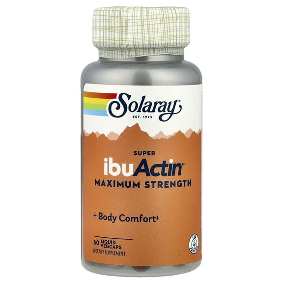 Solaray Super IbuActin™, Maximum Strength, 60 Liquid VegCaps