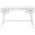 thumbnail image 4 of Miekor Furniture White 3-Drawer Rectangle Mid-century Writing Desk W5U871, 4 of 8