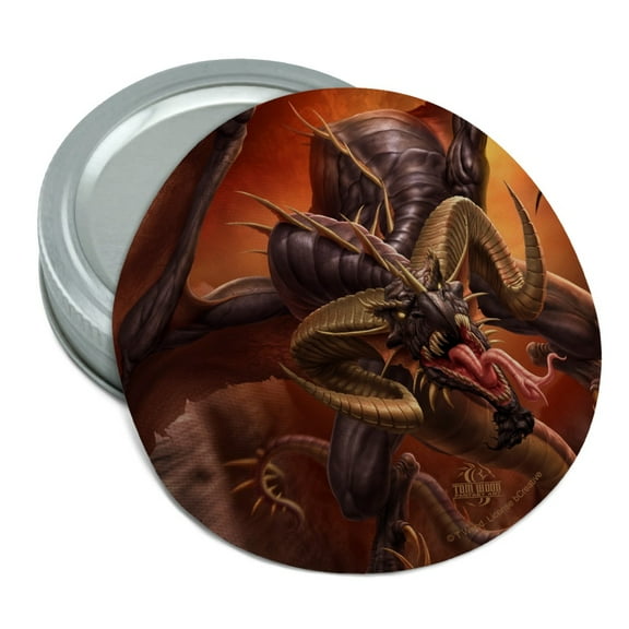 Fast Flying Dragon Coming At You Fantasy Round Rubber Non-Slip Jar Gripper Lid Opener