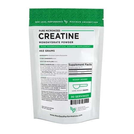 Creatine Monohydrate Powder 1lb (16oz) -Micronized -Pharmaceutical