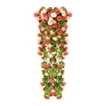 thumbnail image 1 of VBXOAE Handcrafted Realistic Artificial Rose Bouquets and Flower Wall Hanging Baskets for Outdoor and Indoor Decor with Maintenance Free Rattan Design, 1 of 5