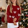 thumbnail image 5 of Atogsazn Kids Girls Knitted Sweater Childrens Casual Long Sleeve Pullover Sweaters Fall Winter Tops Clothes Wine 13-14 Years Fashion, 5 of 7