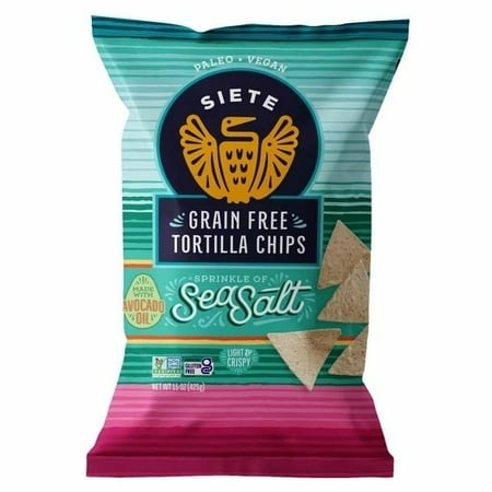 Siete Grain Free Sea Salt Tortilla Chips  15 Ounce