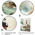 thumbnail image 3 of Designart "Guiding Light Vintage Lighthouses V" Nautical & Beach Floater Framed Canvas Art Print, 3 of 7