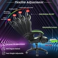 thumbnail image 5 of HOFFREE Gaming Chair with Massage and LED RGB Lights Ergonomic Computer Chair with Footrest High Back Video Game Chair with Adjustable Lumbar Support Linkage Armrest for Home Office, 5 of 9