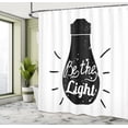 thumbnail image 4 of Ambesonne Saying Shower Curtain, Text on Home Appliance, 69"Wx84"L, Black White, 4 of 4