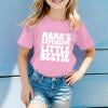 thumbnail image 2 of SNKSDGM Late July Toddler Girl Short Sleeve Graphic T-Shirt Children's Casual Letter Pattern Print Multicolor Round Neck Short Sleeves Shirts for Girls 10-12 Crop Tops 4-5 Years, 2 of 2