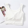 thumbnail image 4 of ABATAB Crop Tank Tops for Women Dressy Summer Sleeveless Self Bra Shirts Scoop Neck Side Split T Shirts Blouses, 4 of 6