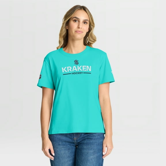 Women's Fanatics Ice Blue Seattle Kraken Authentic Pro Primary T-Shirt