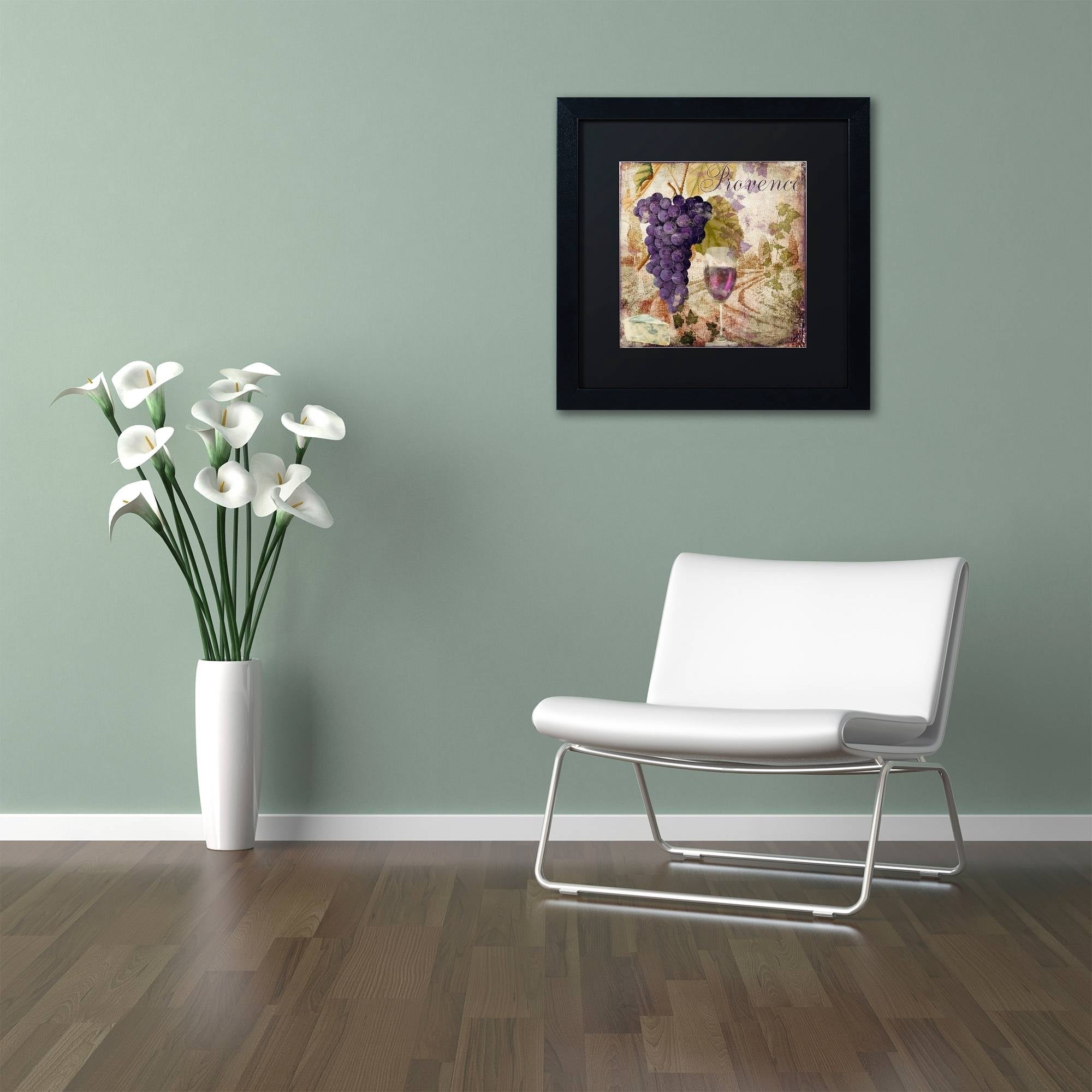Trademark Fine Art "Wine Country III" Canvas Art by Color Bakery Black Matte, Black Frame